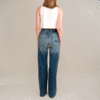 COUT DE LA LIBERTE Mia Wide Leg Jeans - Classic Blue Wash - Thumbnail 4