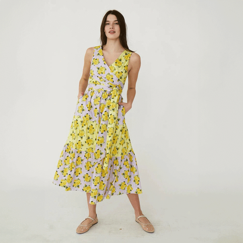 Rachel Antonoff Sandy Dress - Yellow Blooms Rachel Antonoff Sandy Dress - Yellow Blooms