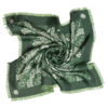 Mont Kiji Thabor Silk Scarf - Green Trefle - Thumbnail 1