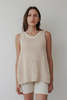 Wol Hide Handknit Tank - Bone - Thumbnail 1