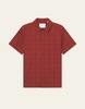 LES DEUX Hector Anglaise Short Sleeve Shirt - Fired Brick - Thumbnail 1
