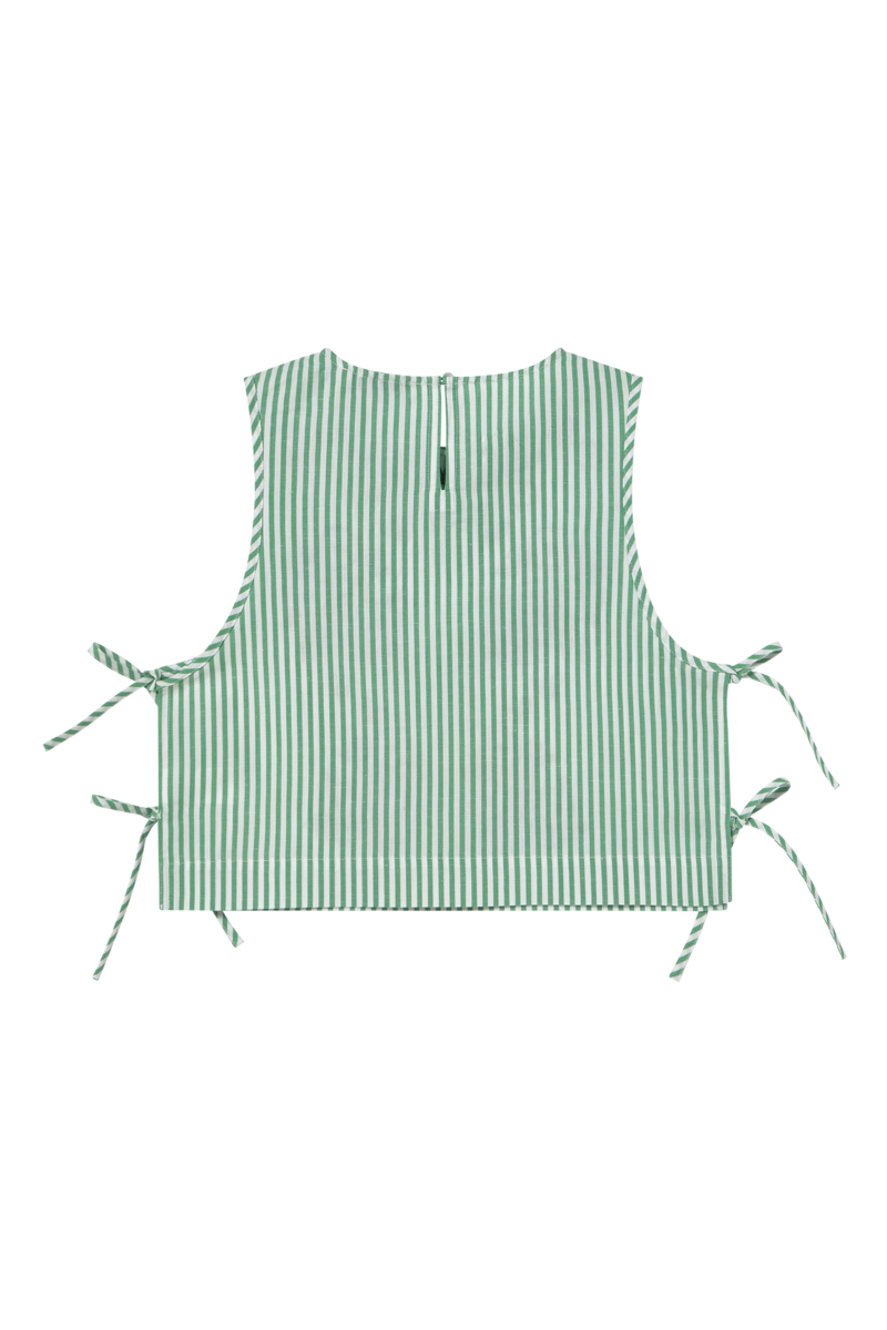 The Tiny Big Sister Side Tie Embroidered Top