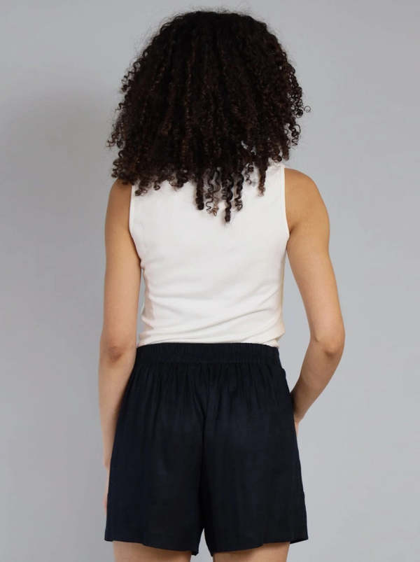 Lola & Sophie Stretch Linen Short - Navy