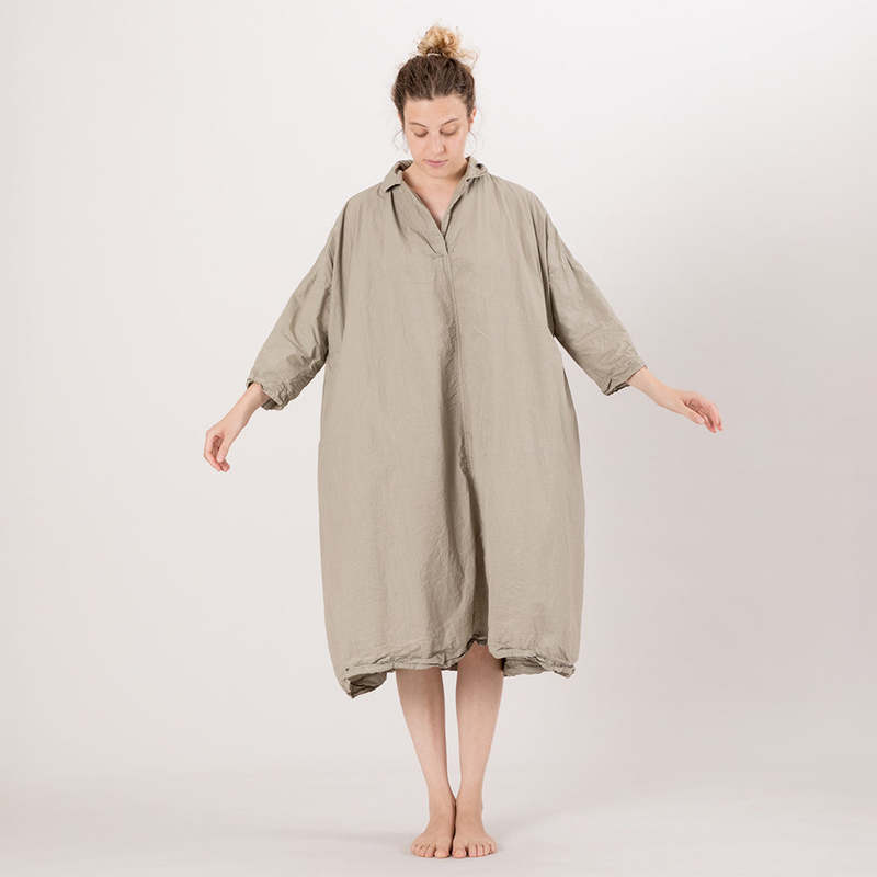 Album di Famiglia Vareuse Dress - Stone Grey | Garmentory