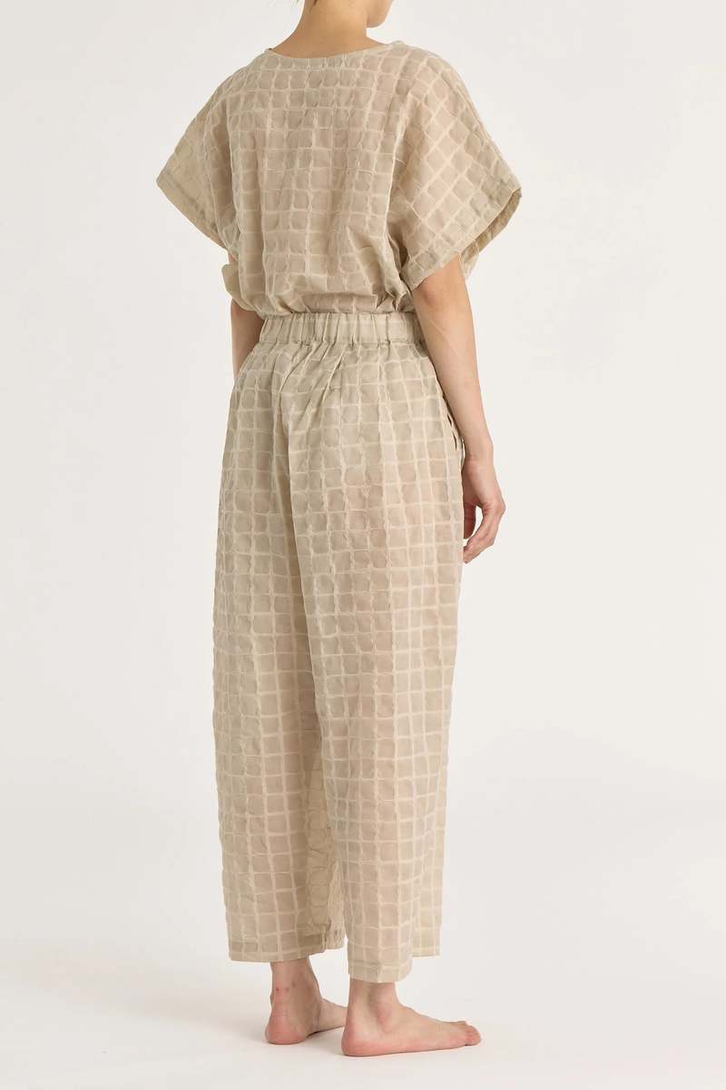 Black Crane Ripple Wide Pants - Beige Black Crane Ripple Wide Pants - Beige