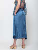 Hazel Brown Pleated Wrap Skirt - Blue - Thumbnail 4