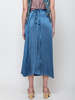 Hazel Brown Pleated Wrap Skirt - Blue - Thumbnail 5