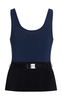 Brandon Maxwell Julia Scoop Neck Knit Tank With Turnlock Belt - Thumbnail 7