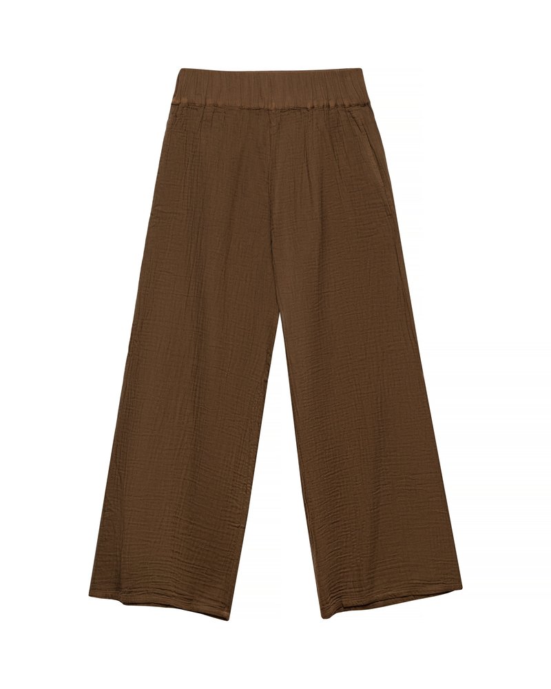Honest Cotton Crinkle Pant - Chocolate