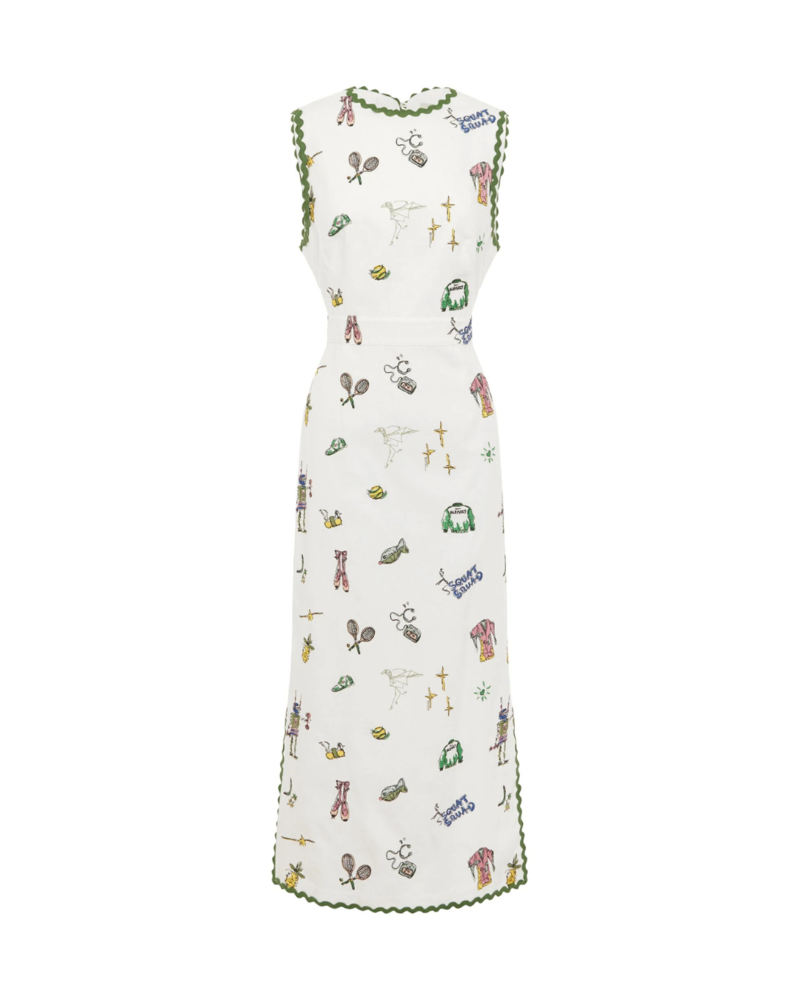 alemais white embroidered midi dress GIULIA EMBROIDERED MIDI DRESS