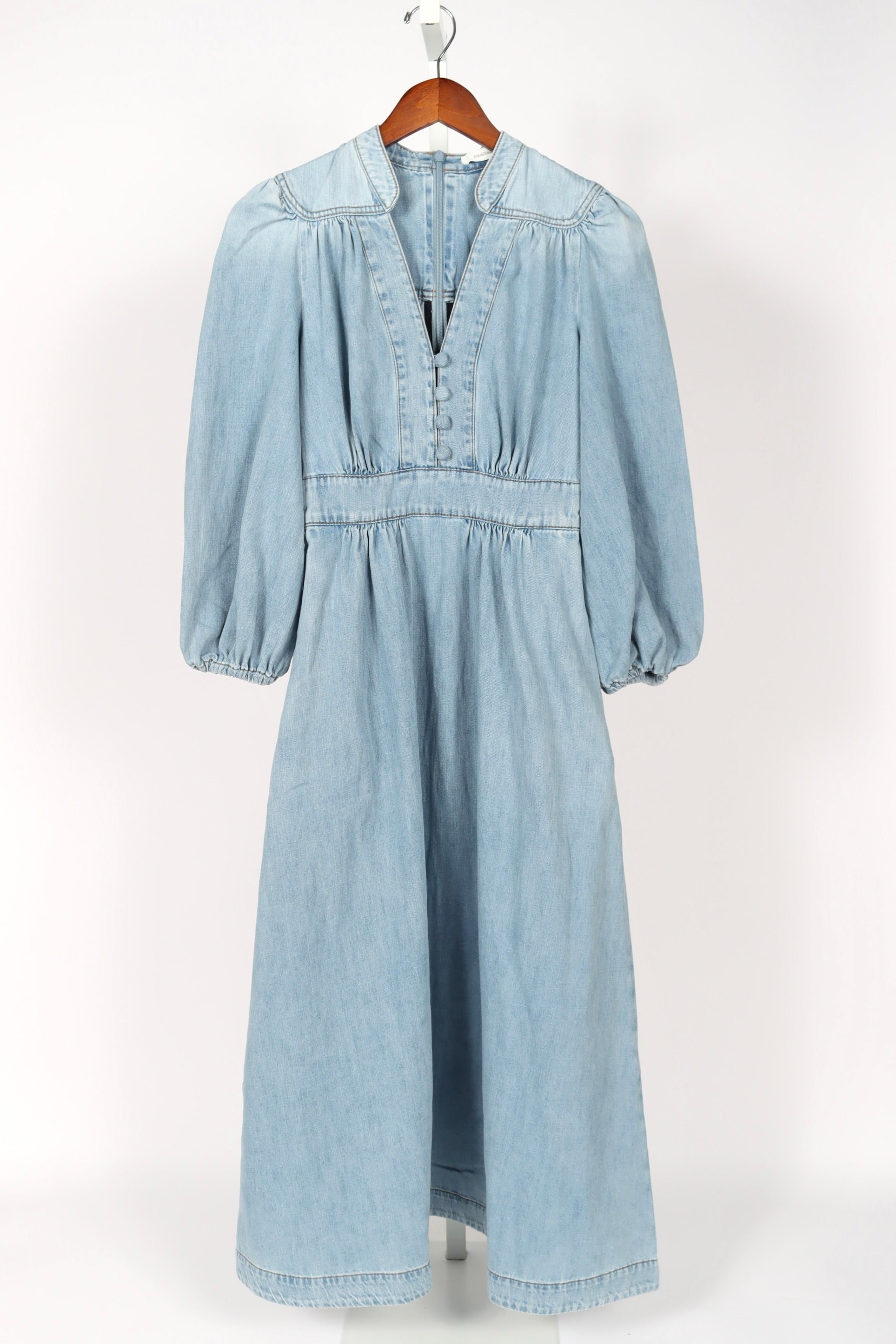 Zimmermann Lucky Denim Midi Dress - Skylark | Garmentory