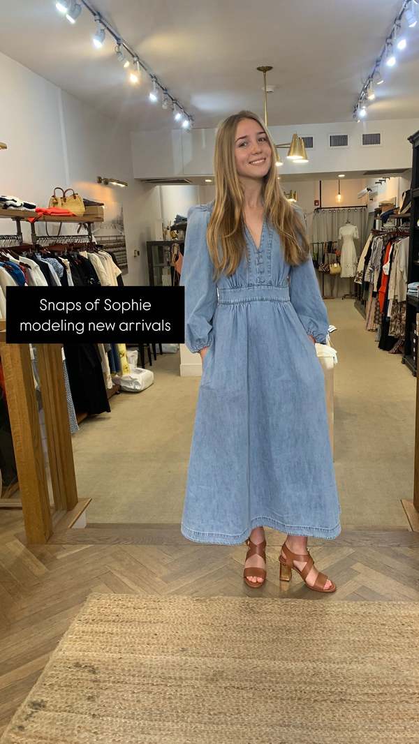 【Zimmermann】LUCKY DENIM MIDI DRESS デニム ミディドレス Zimmermann Lucky Denim Midi Dress - Skylark | Garmentory