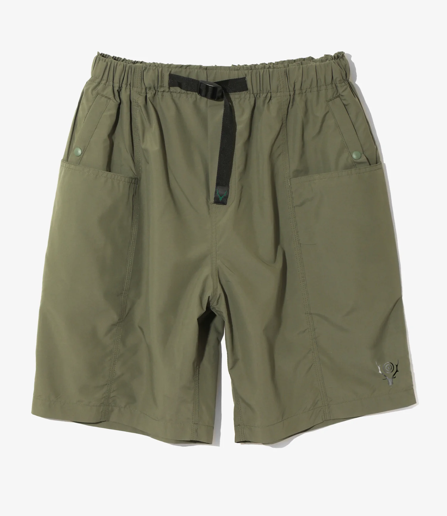 South2 West8 Belted C.S Shorts Poly Taffeta - Olive | Garmentory