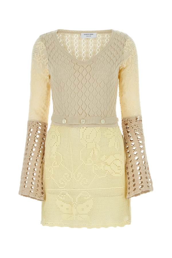【関税&送料込】Marine Serre Multicolor Crochet Mini Dress MARINE SERRE Multicolor Crochet Mini Dress - Multicolor