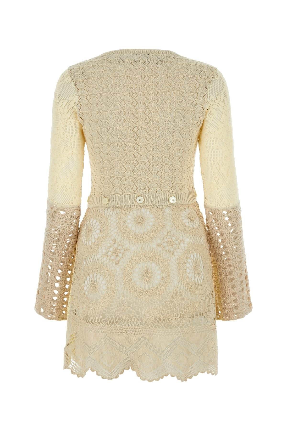 【関税&送料込】Marine Serre Multicolor Crochet Mini Dress MARINE SERRE Multicolor Crochet Mini Dress - Multicolor