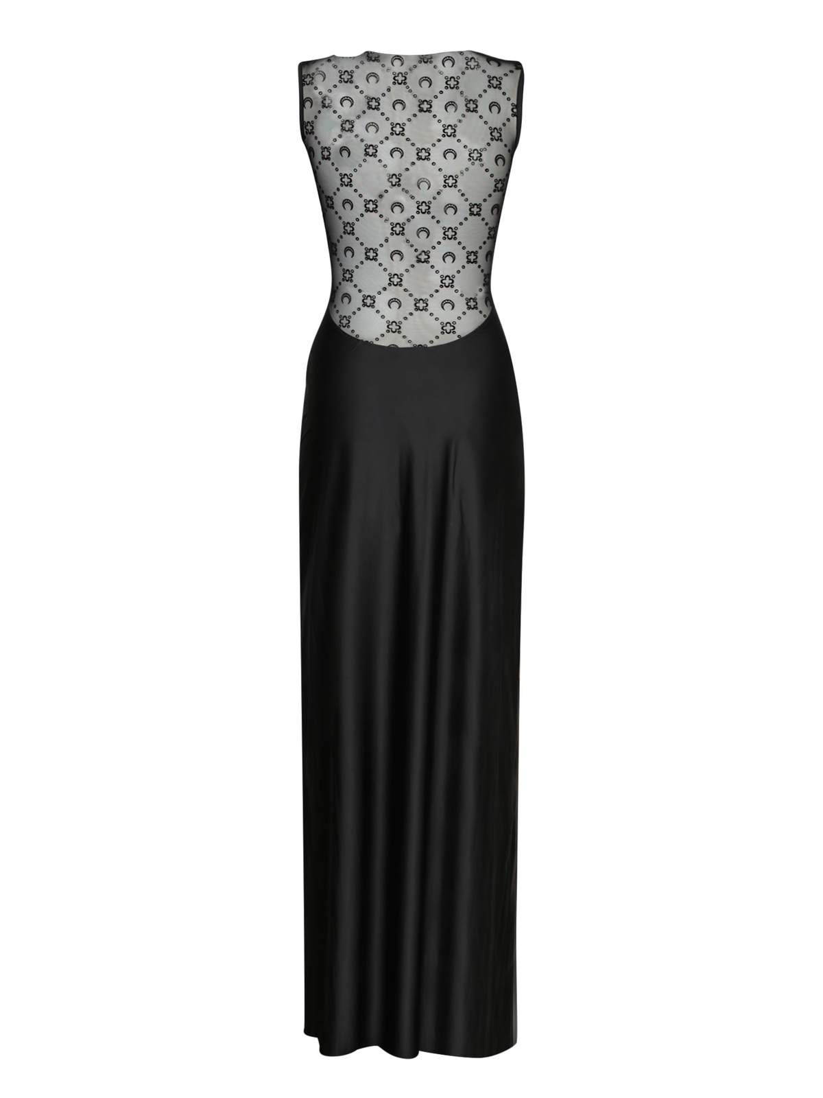 MARINE SERRE Draped Long Dress - Black | Garmentory