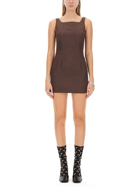 MARINE SERRE Multicolor Crochet Mini Dress | Garmentory