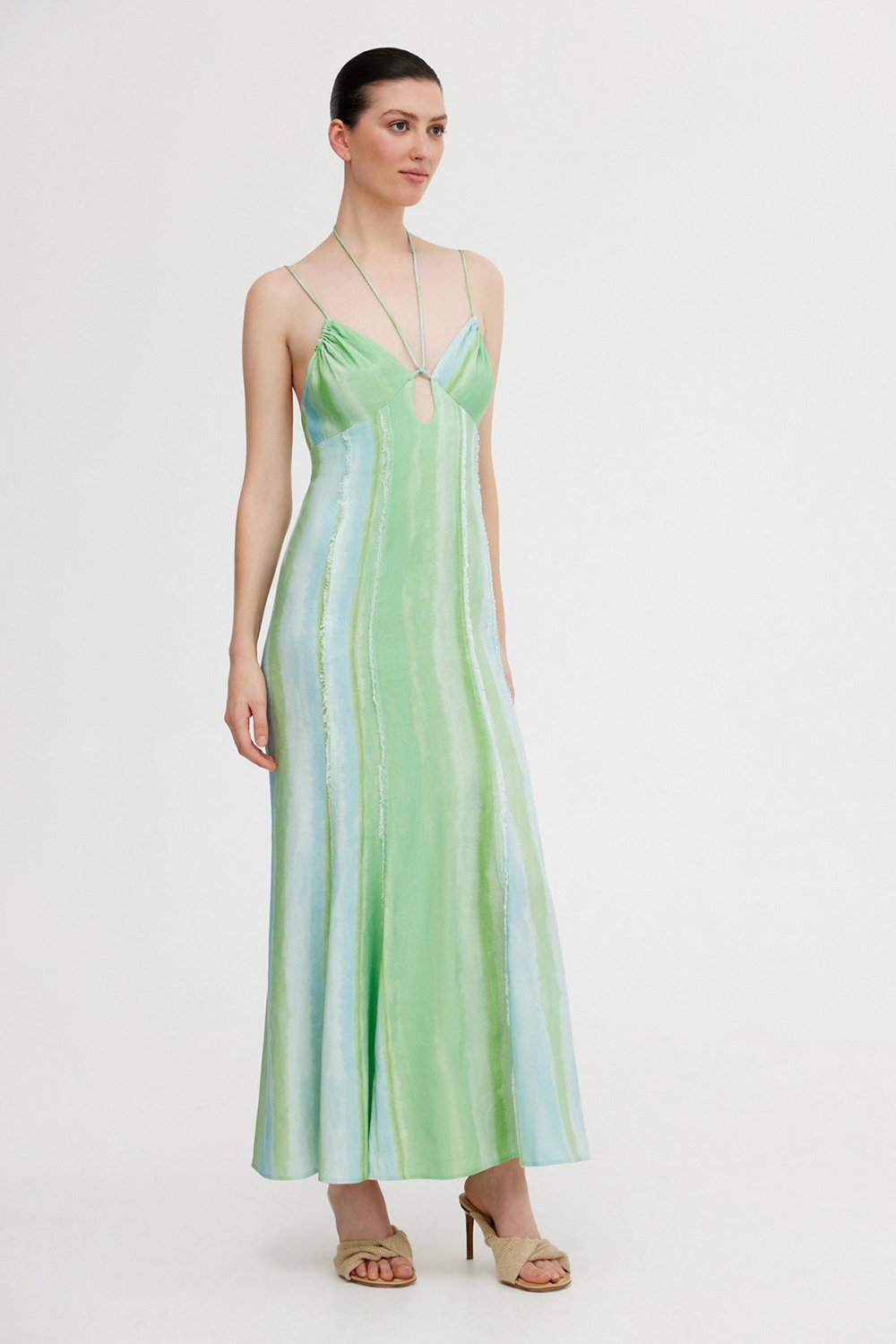 aleksandra midi dress significant other Significant Other Aleksandra Midi Dress - Green Mirage