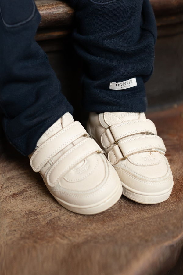 Kids Donsje Meyo Sneakers - Cream Leather