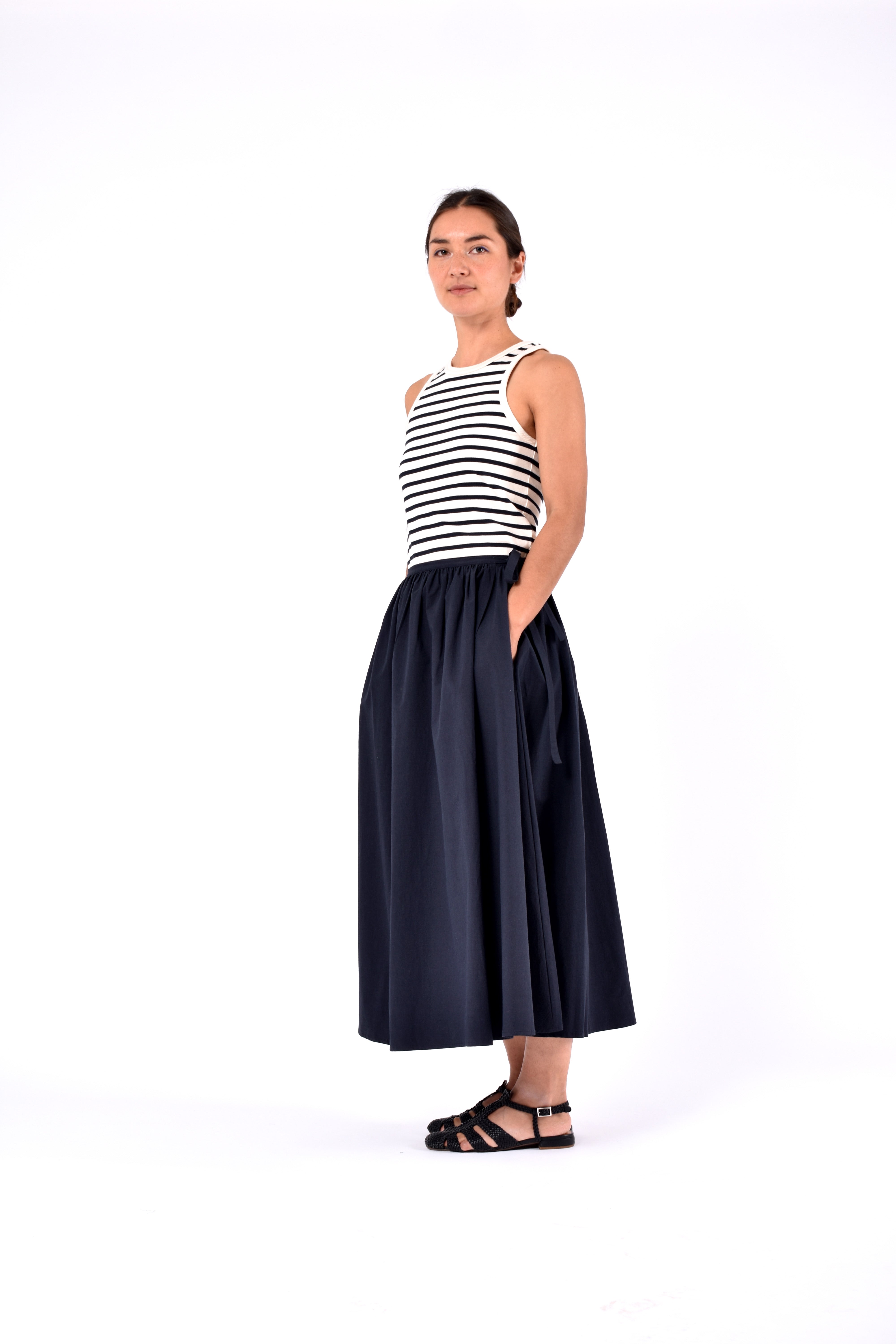 スカート L'Appartement SHAINA MOTE SKIRT Shaina Mote Cloud Skirt - Navy | Garmentory