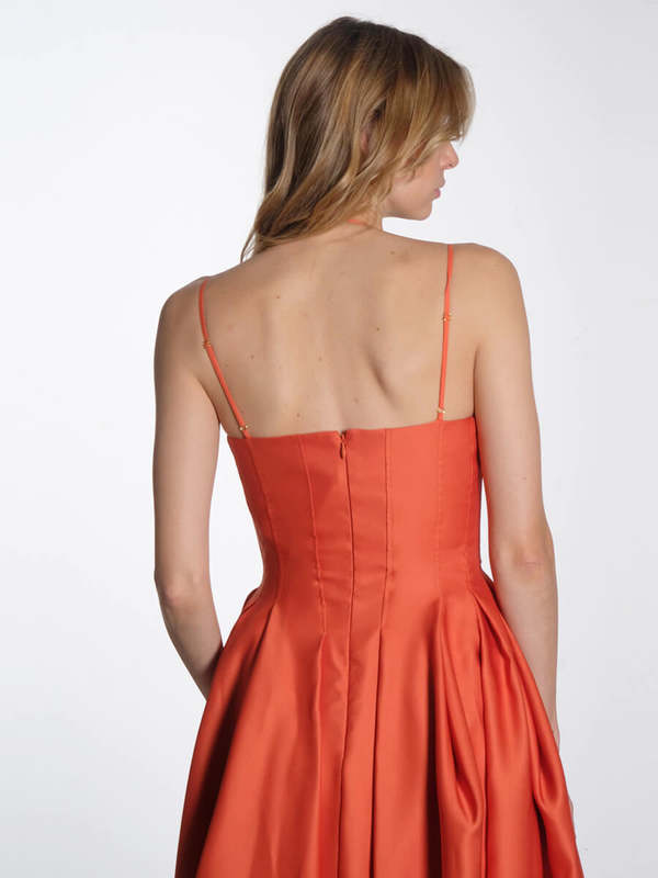 stine goya orange dress Stine Goya Sofie Strap cut-out Maxi Dress | Orange