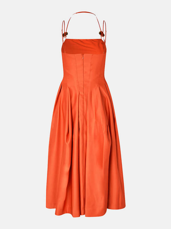 stine goya orange dress Stine Goya Sofie Strap cut-out Maxi Dress | Orange
