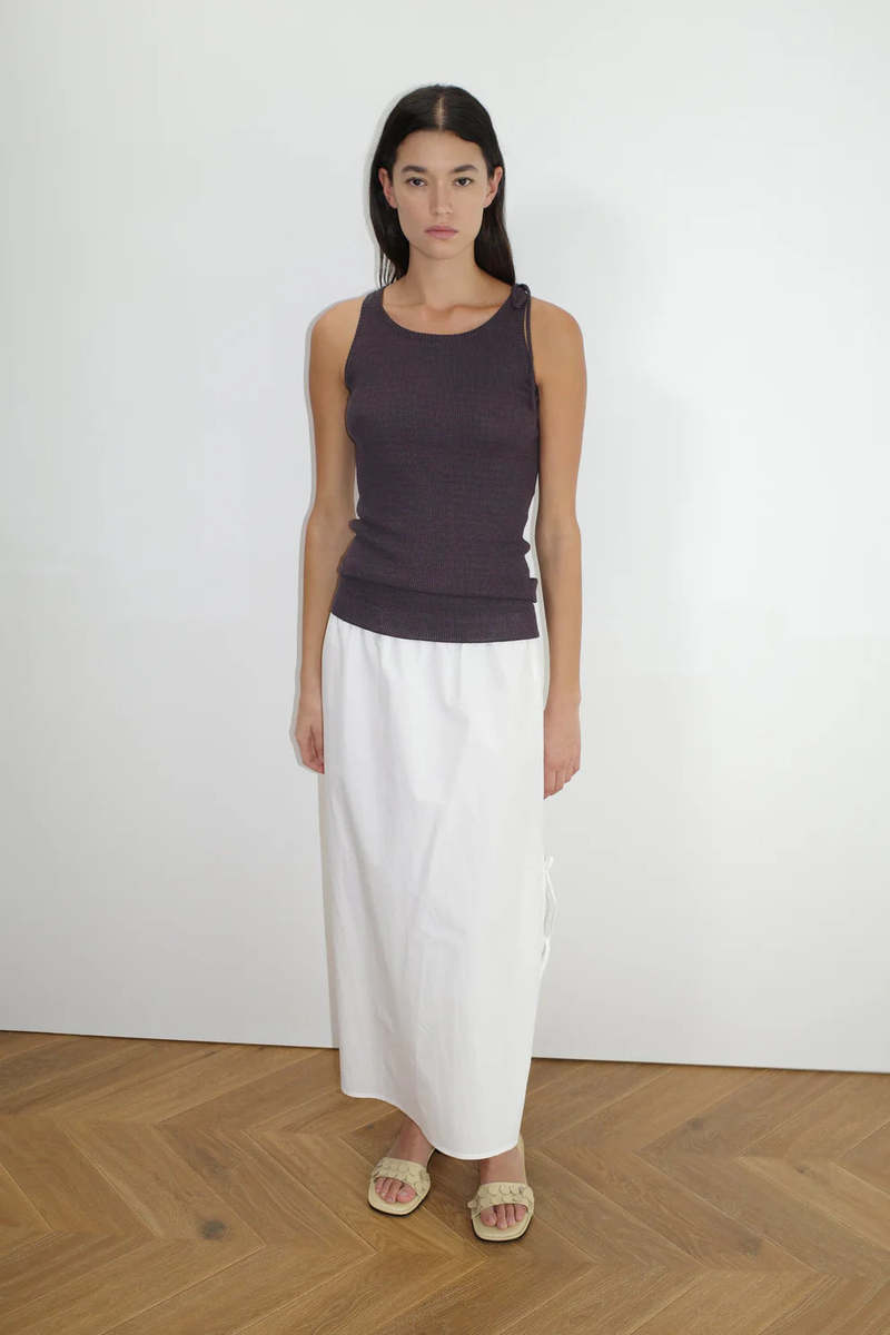 Deiji Studios Split Tie Skirt - White