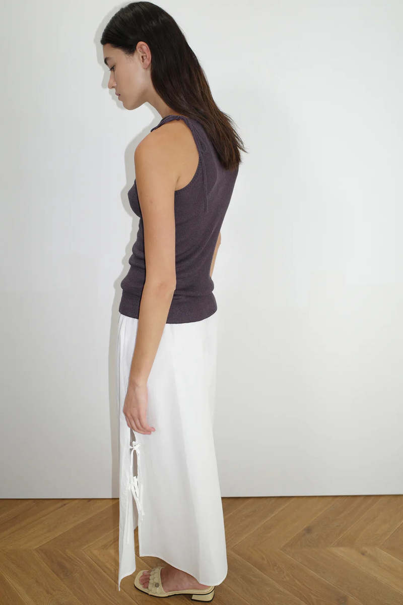 Deiji Studios Split Tie Skirt - White
