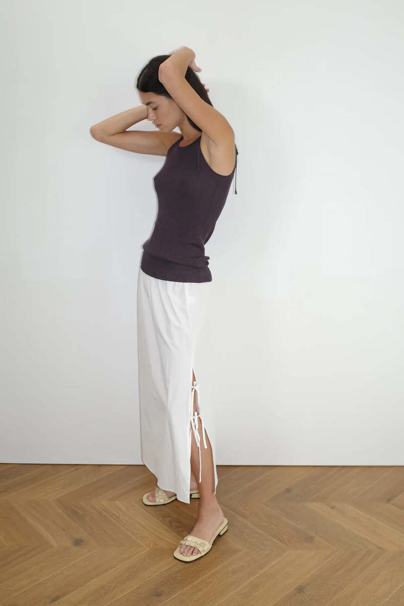 Deiji Studios Split Tie Skirt - White