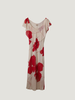 Gemini Floral Dress - Cream/Red - Thumbnail 1