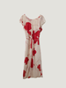 Gemini Floral Dress - Cream/Red - Thumbnail 3