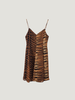 Saint Martin Vintage Tiger Stripe Midi Dress - Tiger Stripes - Thumbnail 1