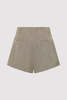 St. Agni Melange Paperbag Waist Shorts - Rye - Thumbnail 4