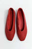 St. Agni Soft Glove Ballet Flat - Rosso - Thumbnail 1