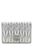 MIU MIU Matelassé Nappa Leather Card Wallet - Silver - Thumbnail 1