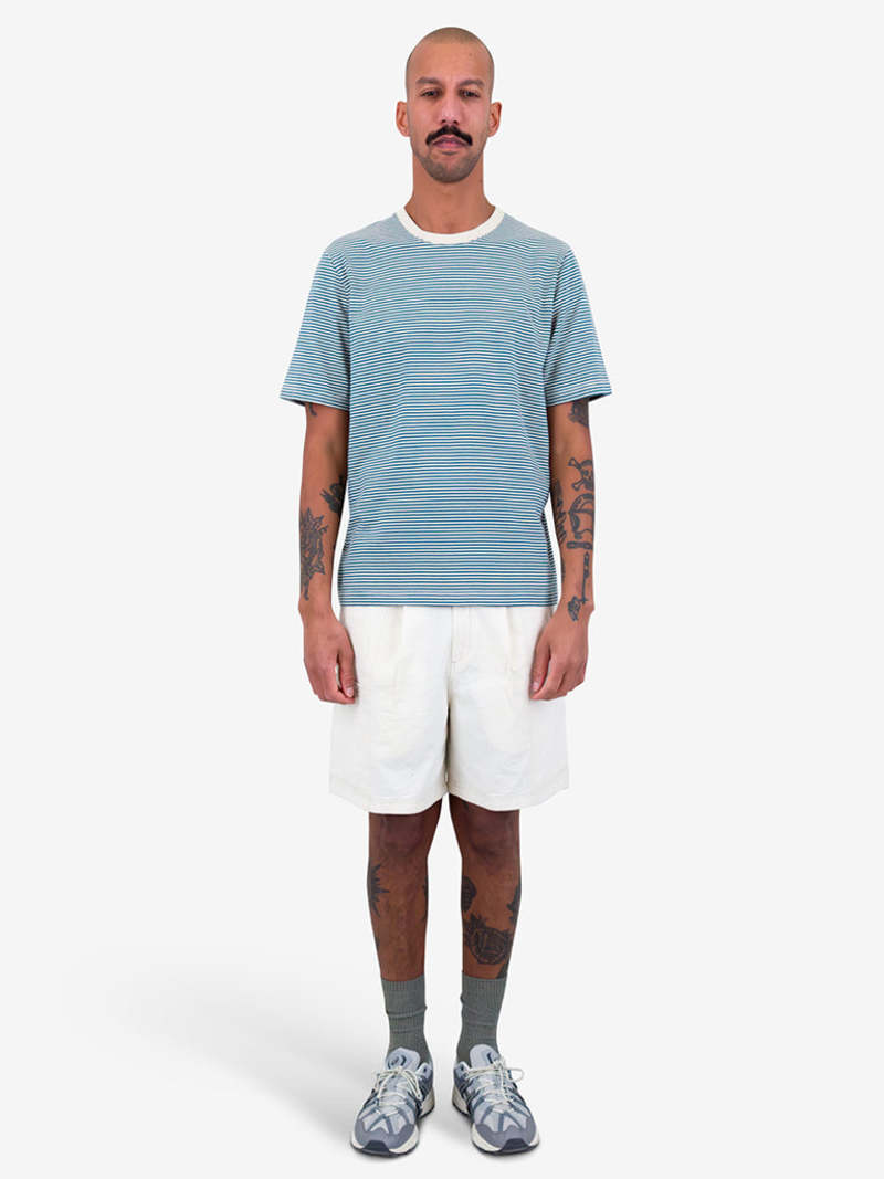 FOLK Classic Stripe Tee - Tropical Green FOLK Classic Stripe Tee - Tropical Green