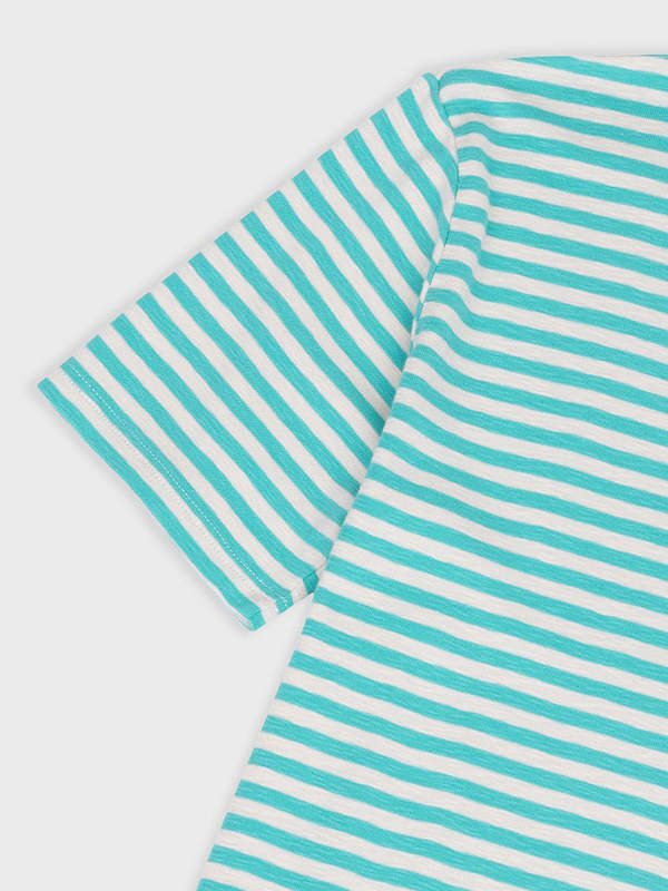 FOLK Classic Stripe Tee - Tropical Green FOLK Classic Stripe Tee - Tropical Green