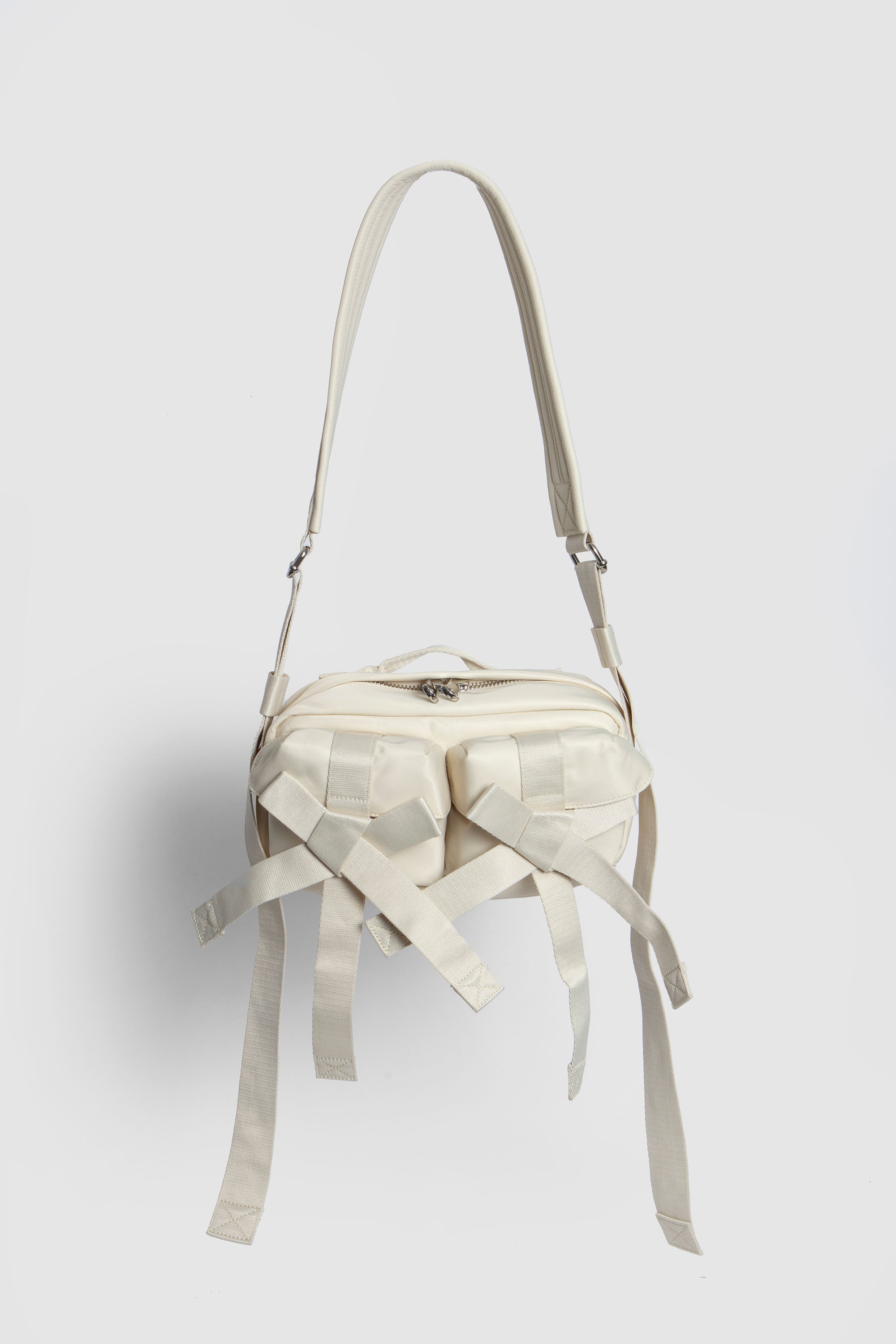 SimoneRocha/ホワイトClassic Bow ビーズ クロスボディバッグ Simone Rocha Classic Bow Crossbody Bag - Stone | Garmentory