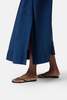 Closed Linen Mix Skirt - Dark Blue - Thumbnail 4