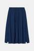 Closed Linen Mix Skirt - Dark Blue - Thumbnail 6