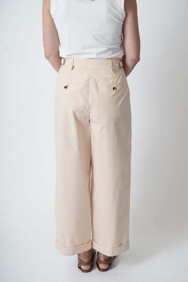 【Proenza Schouler】baby-pink wide pant Proenza Schouler White Label Cropped Leather Trousers | Pink