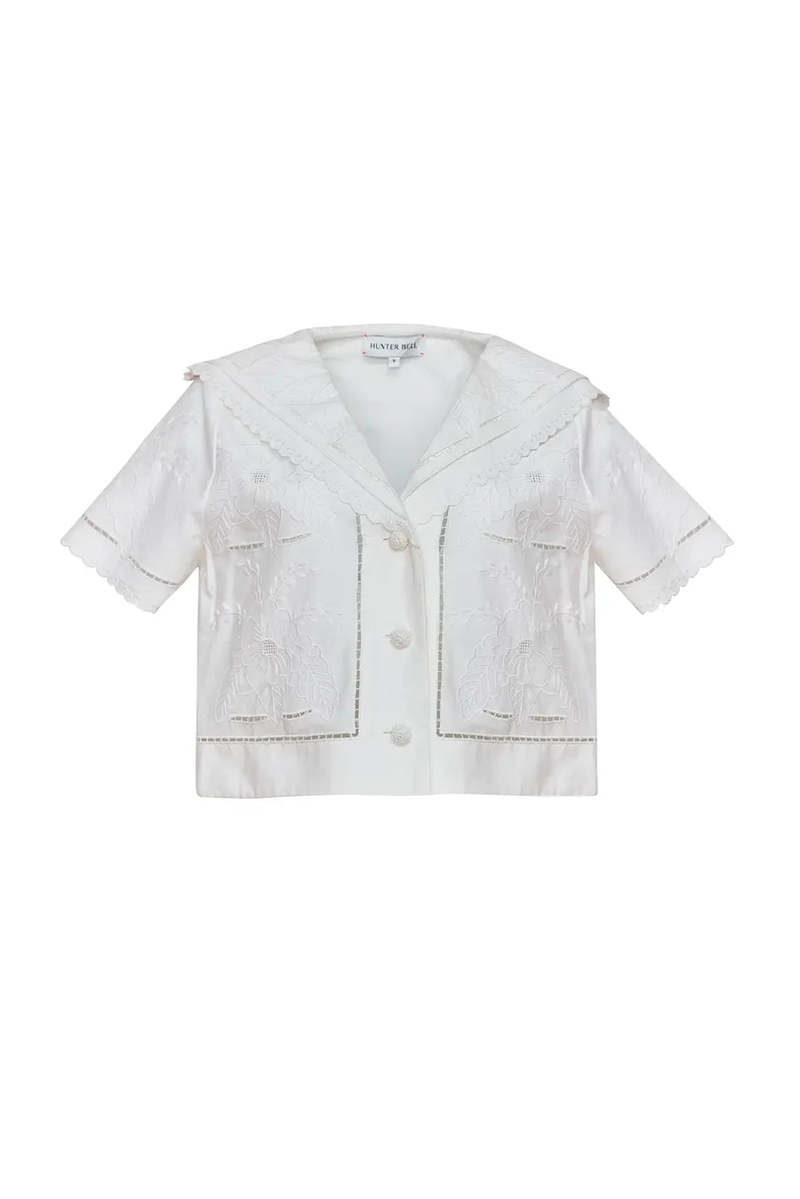 Hunter Bell Birdie Shirt - White Embroidery