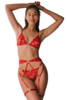 Nette Rose Argentina Garter Belt - Red - Thumbnail 4