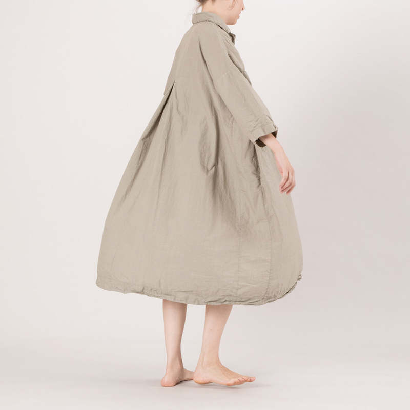 ワンピース 2025SS ALBUM DI FAMIGLIA VAREUSE DRESS Album di Famiglia Vareuse Dress - Stone Grey | Garmentory