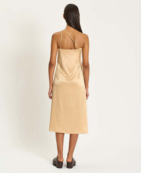 slim fit dress slacks Pleated Slit Honey Yellow Velvet Strapless Custom Prom Dress main image 1