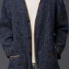 Thaddeus O'Neil Basketweave Disco Punk Coat - Indigo - Thumbnail 4