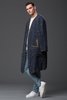 Thaddeus O'Neil Basketweave Disco Punk Coat - Indigo - Thumbnail 6