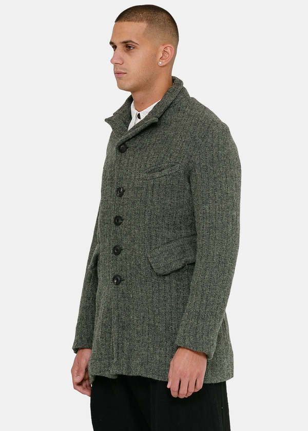 John Alexander Skelton CVIII Wool Coat - Grey/Black | Garmentory