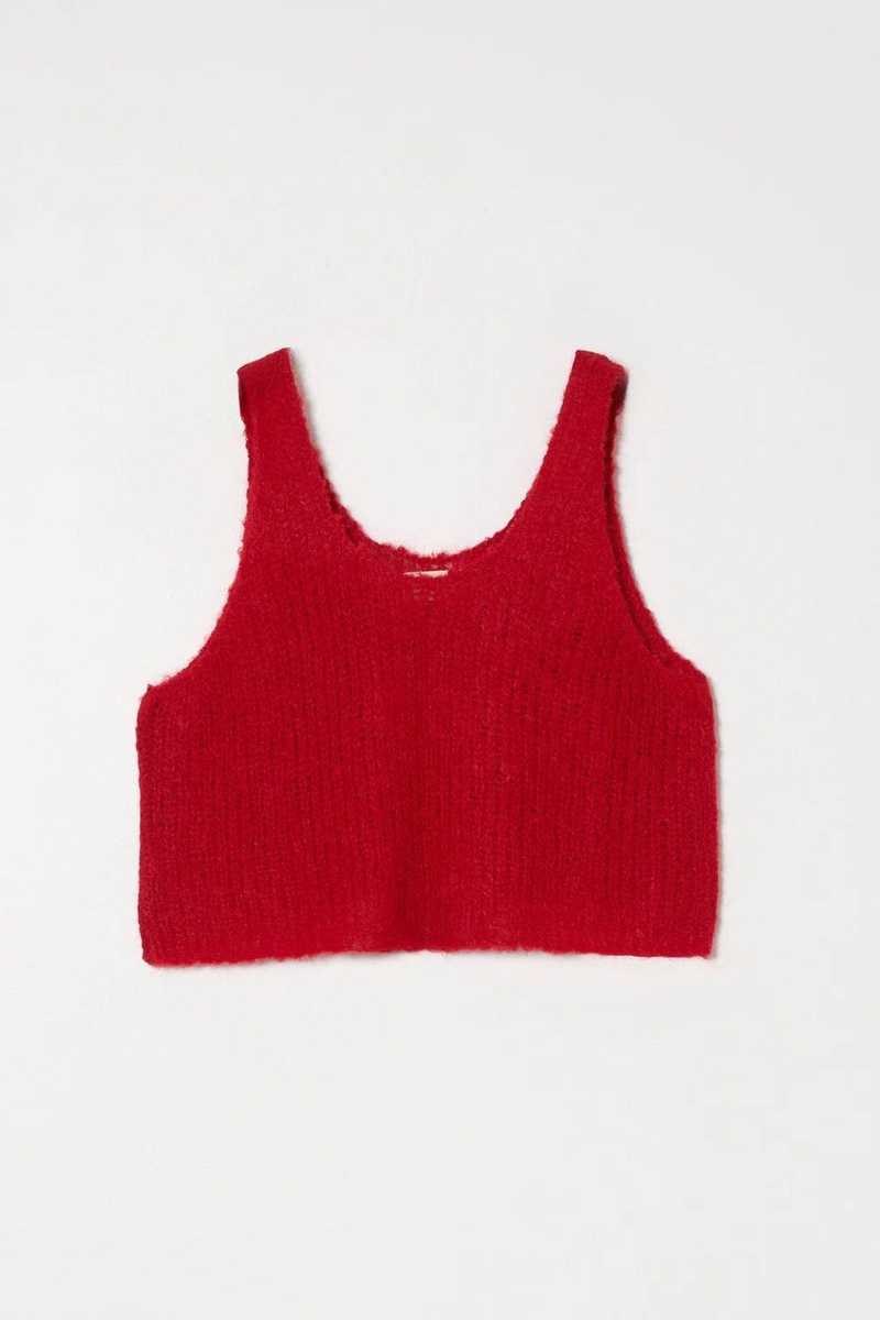 Atelier Delphine Sweater Tank - Red Atelier Delphine Sweater Tank - Red