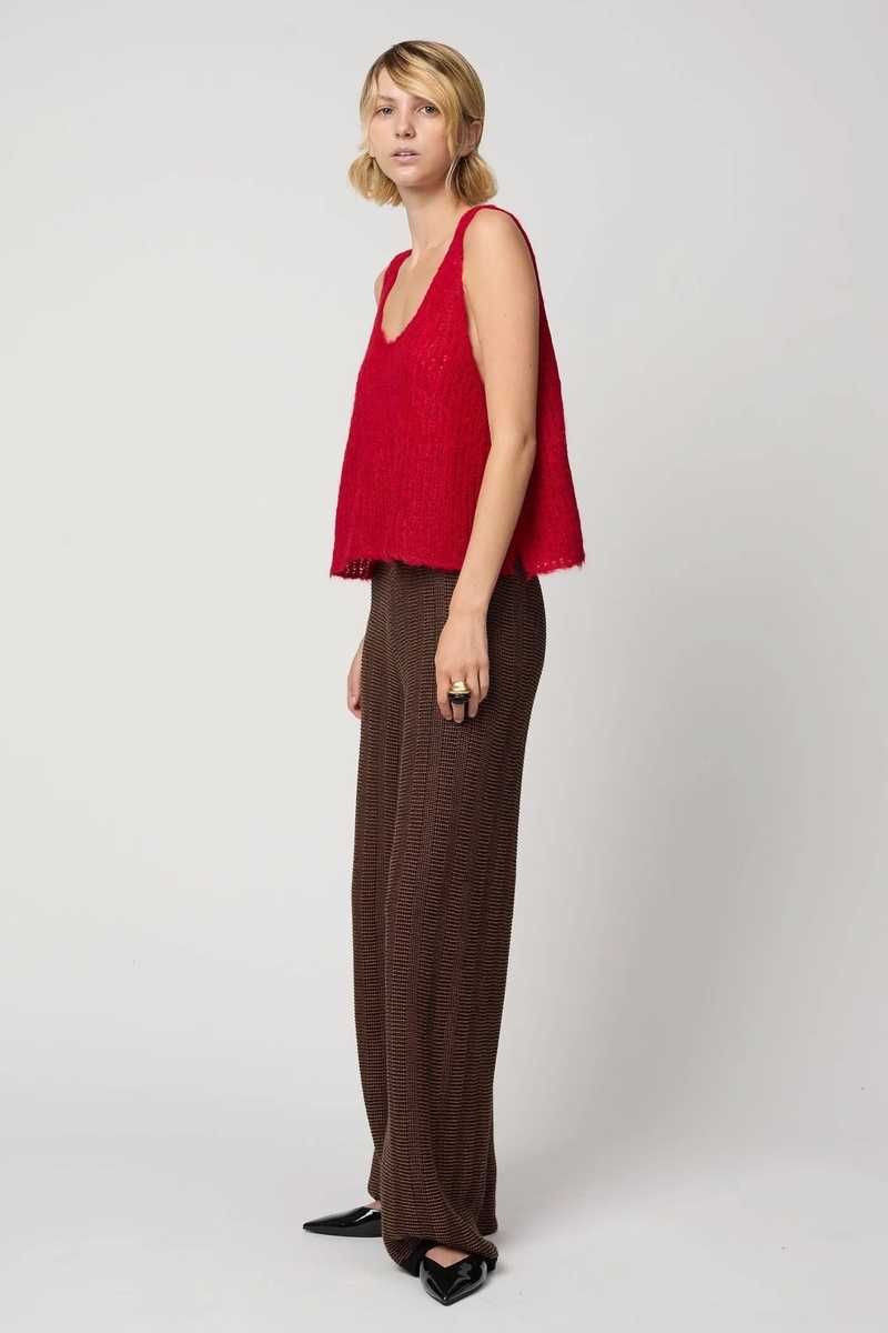 Atelier Delphine Sweater Tank - Red Atelier Delphine Sweater Tank - Red